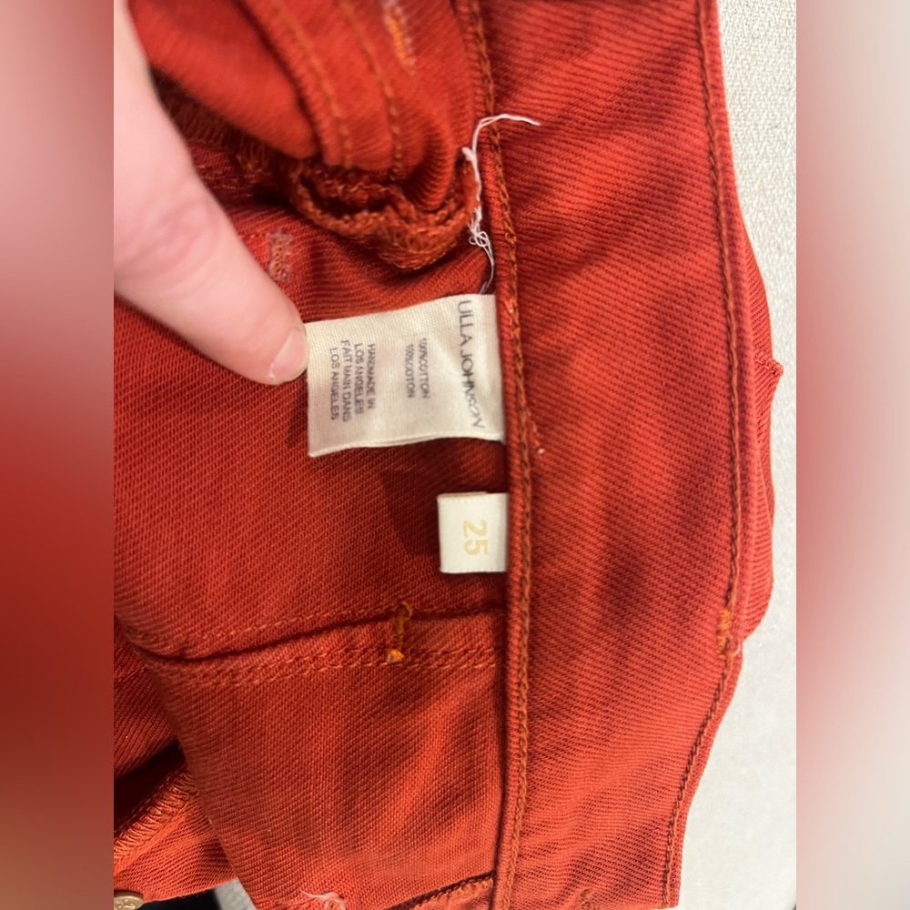 Ulla Johnson Brick Red Flare Jeans - Picture 6 of 6